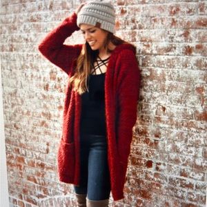 Lovestitch cozy hooded cardigan size small/medium